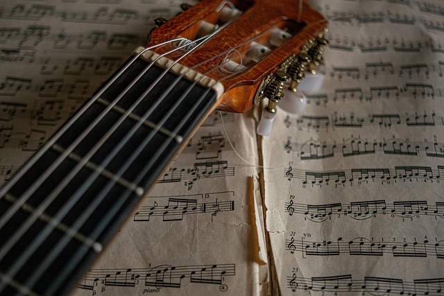 guitar, music, notes, instrument, classic